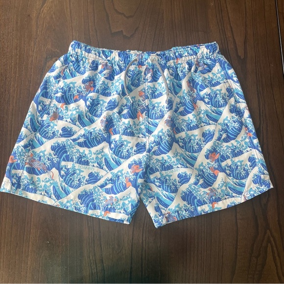 Boardies Ocean Wave Print Men's Swim Trunks - XL - Picture 1 of 7